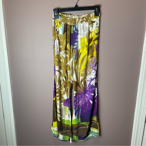 Jams World Rain Shadow Floral Print Flowy Pants XS - Picture 2 of 13